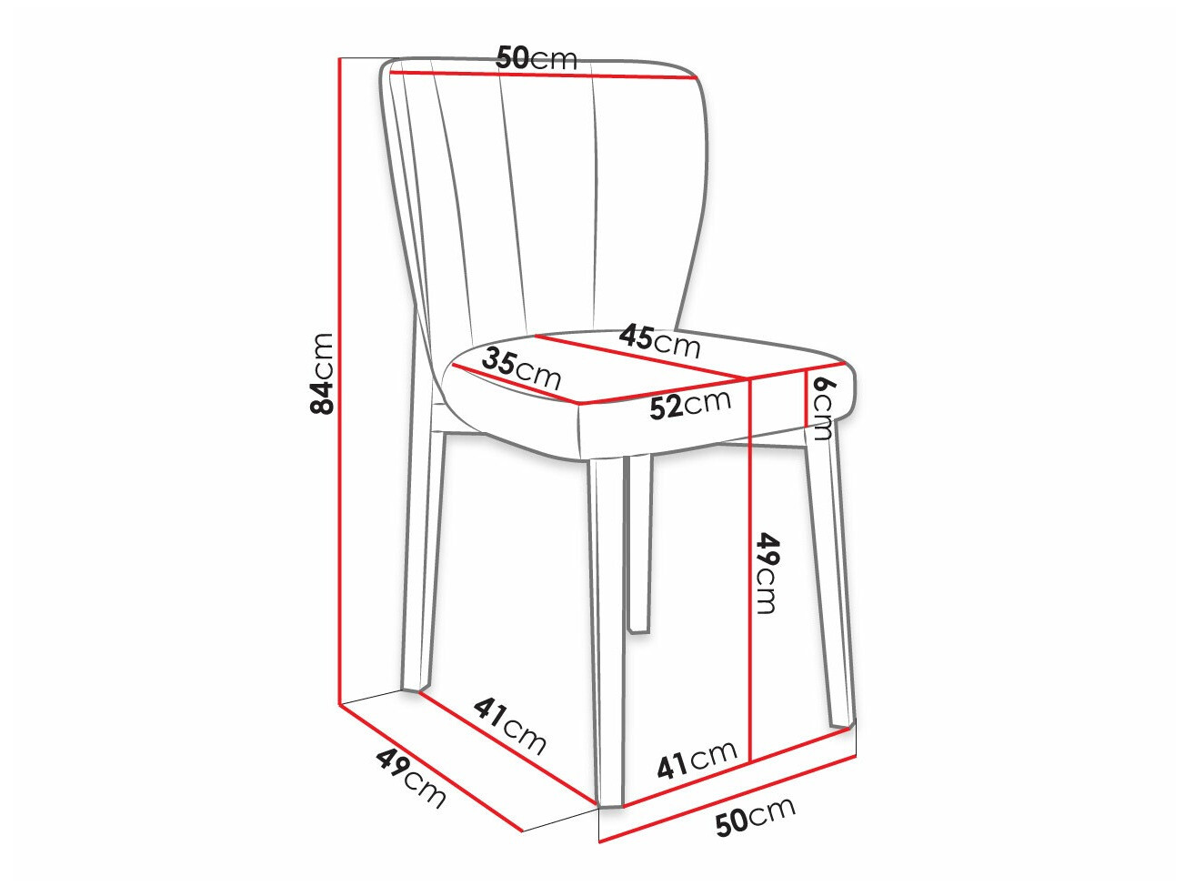 Stoel Racine 130 (Zwart + Magic Velvet 2217)