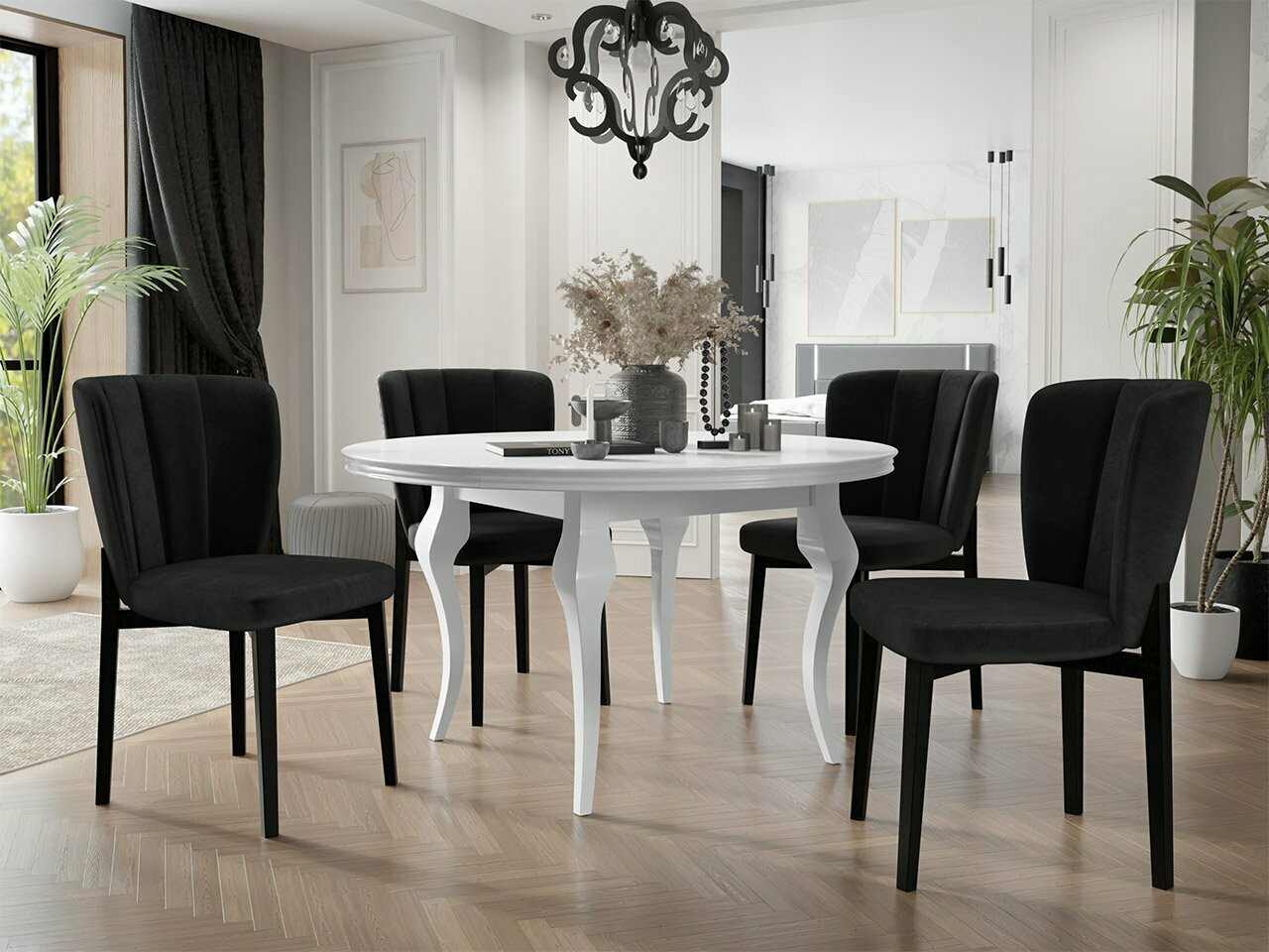Stoel Racine 130 (Zwart + Magic Velvet 2219)