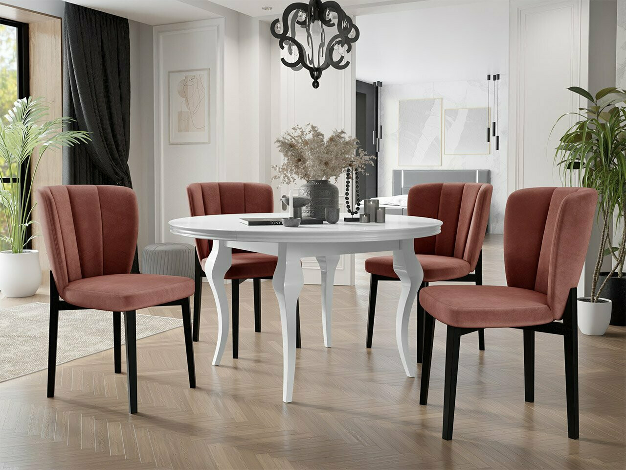 Stoel Racine 130 (Zwart + Magic Velvet 2258)