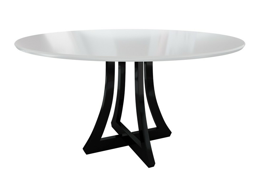 Eetkamerset Racine 137 (Glanzend wit + Glanzend zwart)