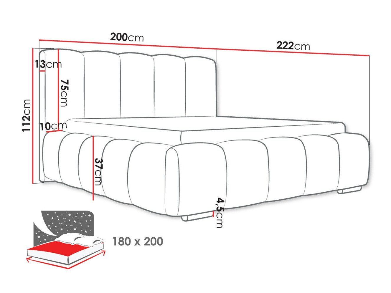 Bed TrendyNest 106 (Paros 05)