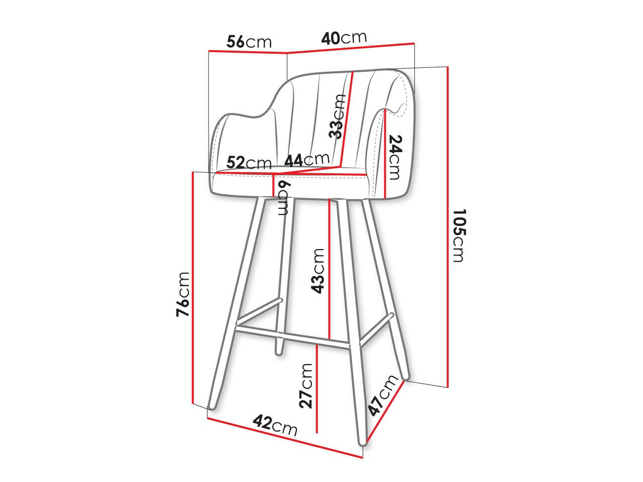 Barkruk Comfivo Anser I (Magic Velvet 2219)