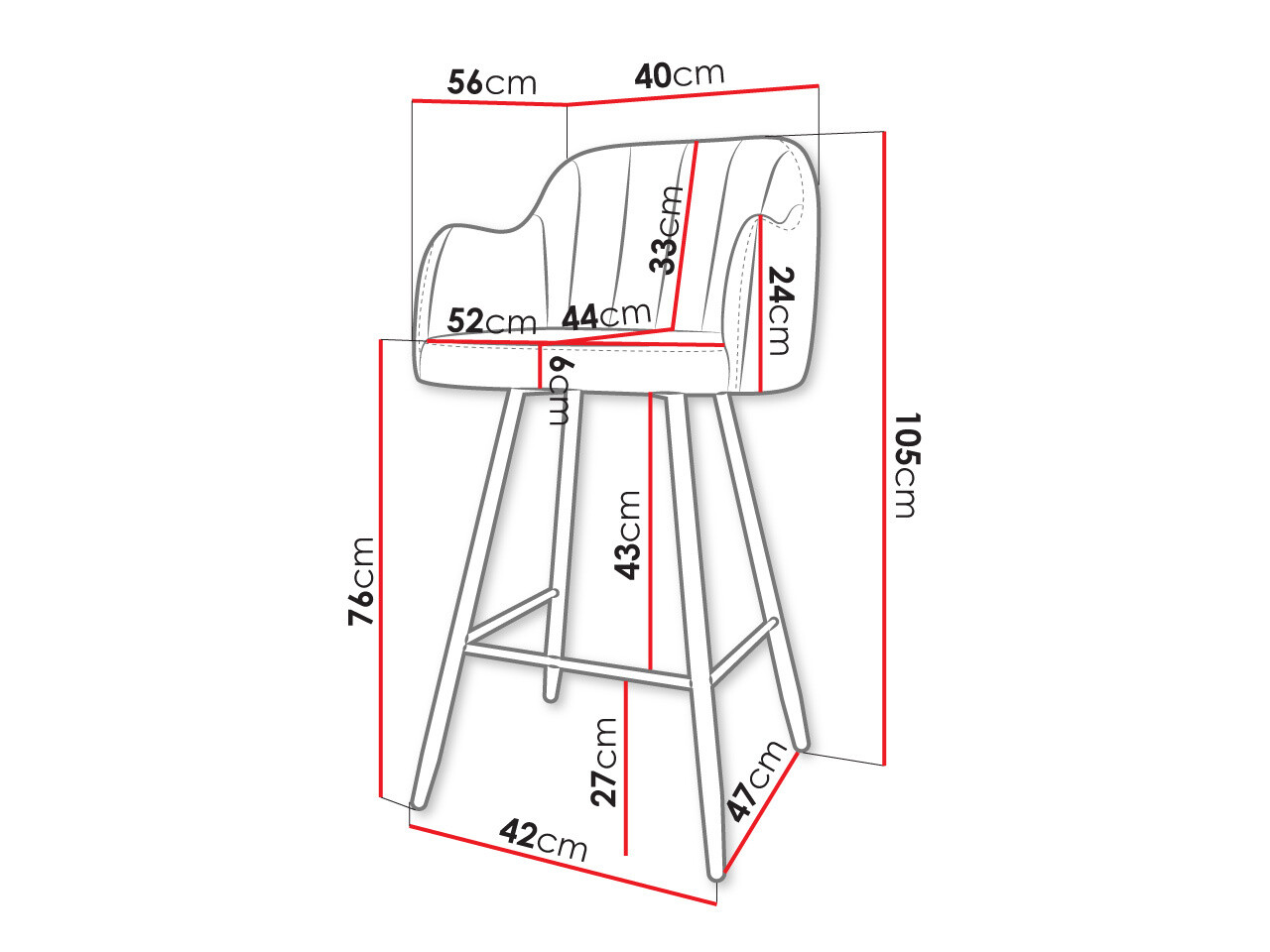 Barkruk Comfivo Anser I (Magic Velvet 2250)