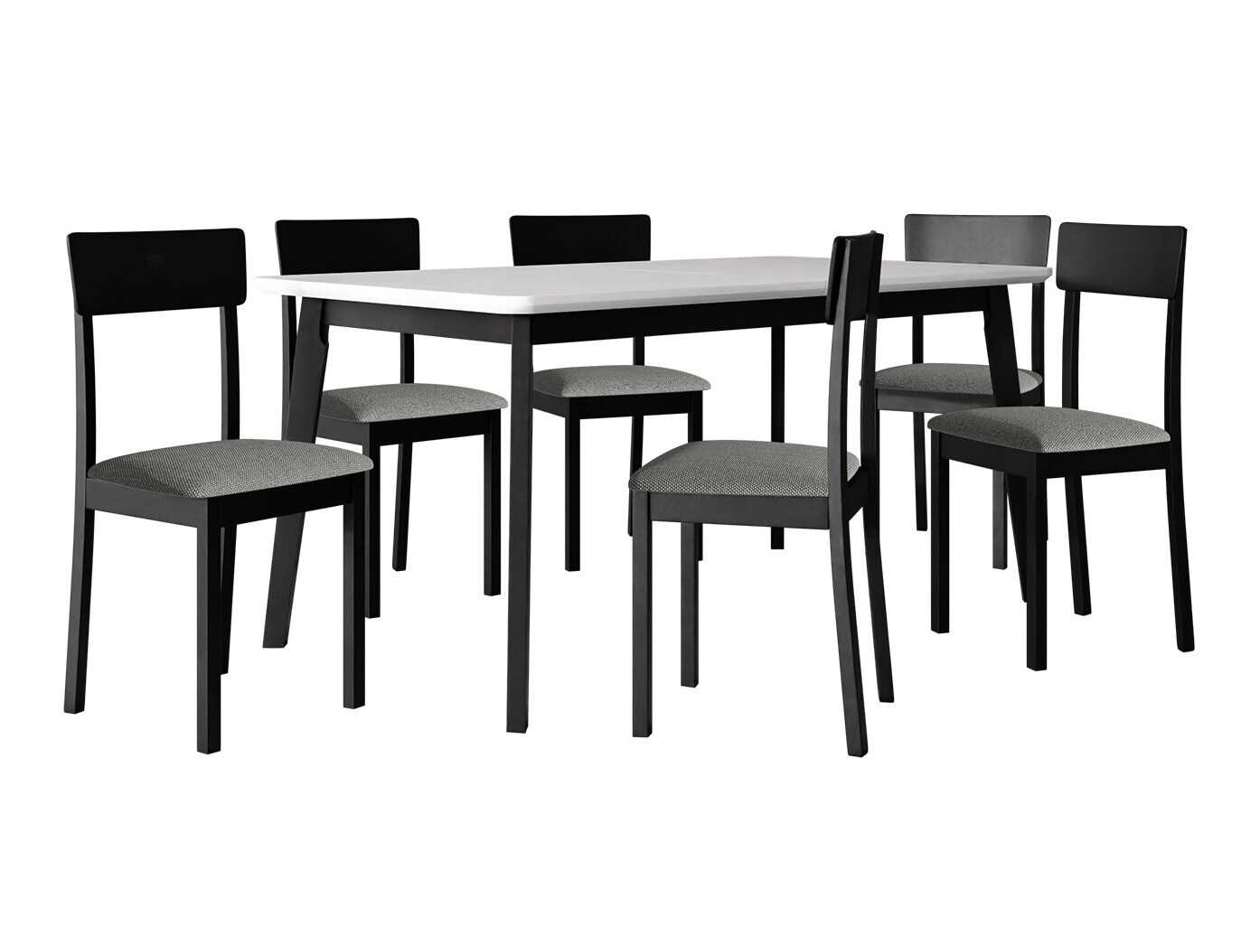 Eetkamerset Victorville 350 (Wit + Zwart)