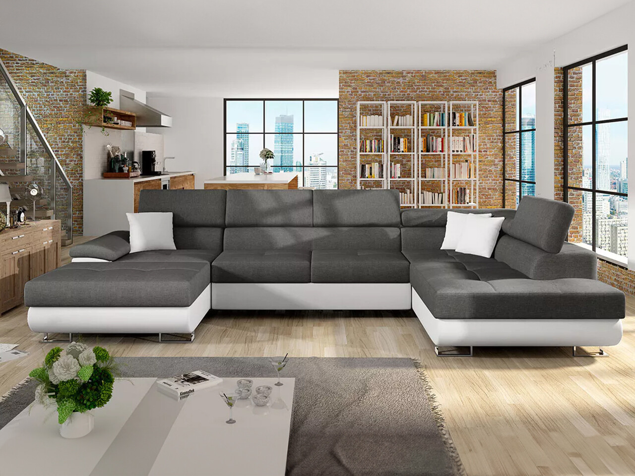 Hoekbank Comfivo Ruta IV (Soft 017 + Lux 06 + Soft 017)
