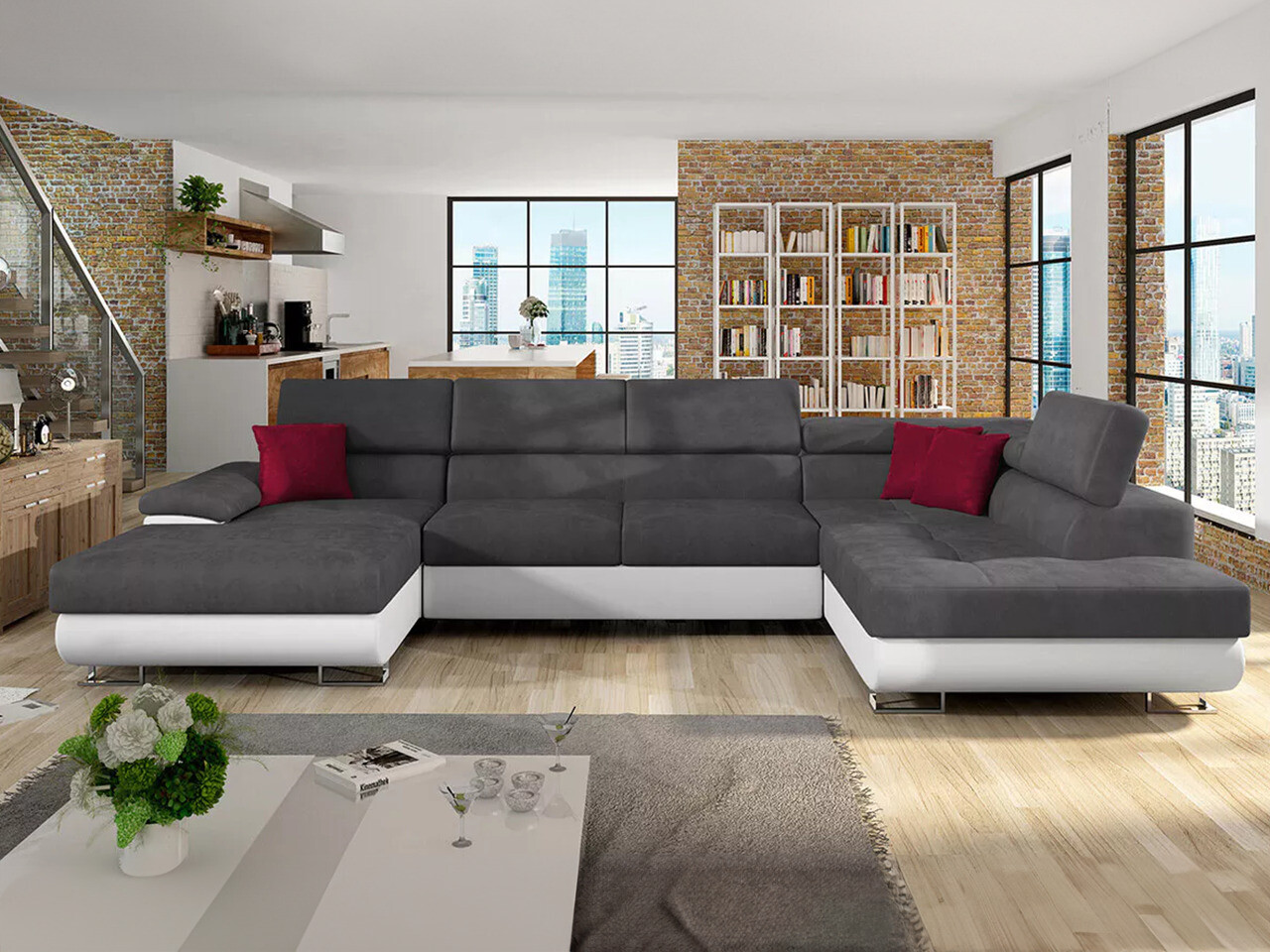 Hoekbank Comfivo Ruta IV (Soft 017 + Uttario Velvet 2971 + Kronos 02)