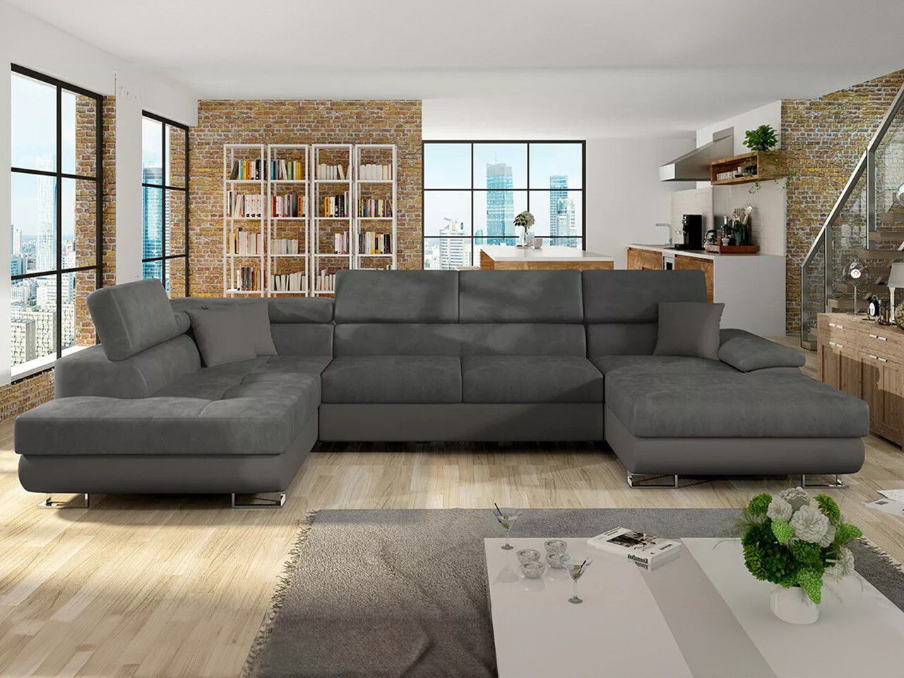 Hoekbank Comfivo Ruta IV (Soft 029 + Uttario Velvet 2971 + Soft 029)