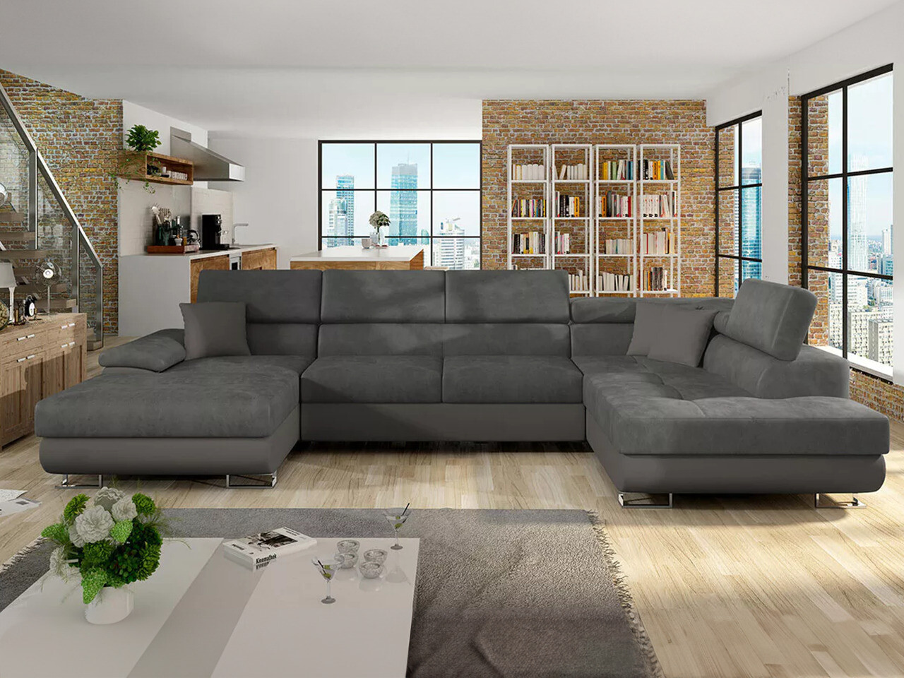 Hoekbank Comfivo Ruta IV (Soft 029 + Uttario Velvet 2971 + Soft 029)