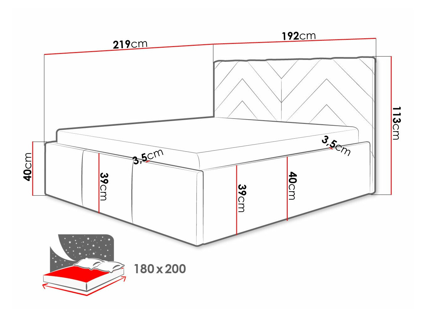 Bed ComfiDream Skyiel (Fresh 01)