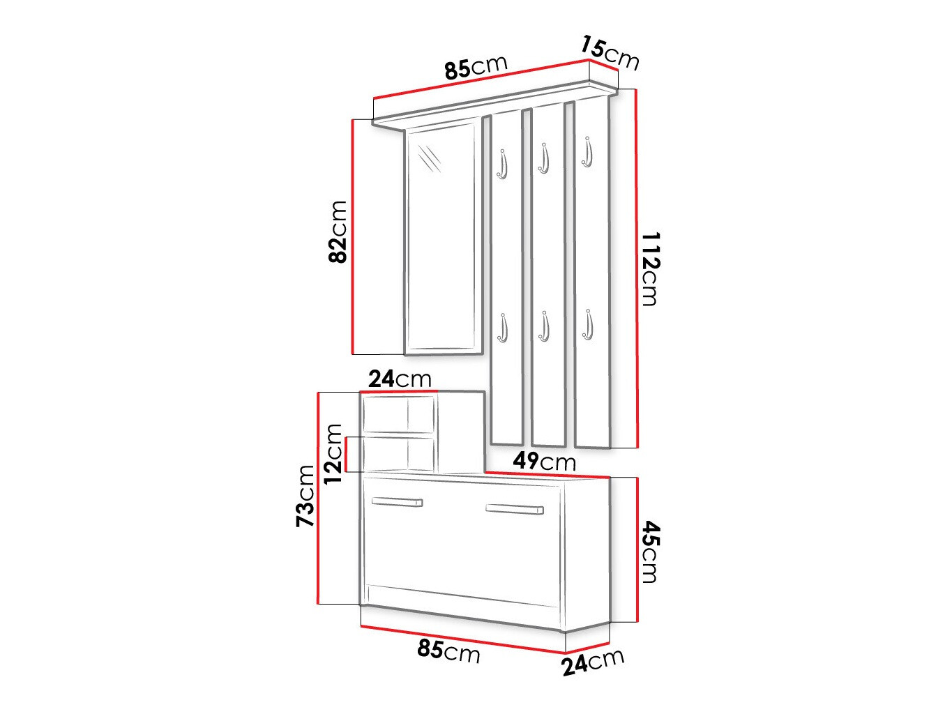 Gangmeubelset Candum (Zwart)