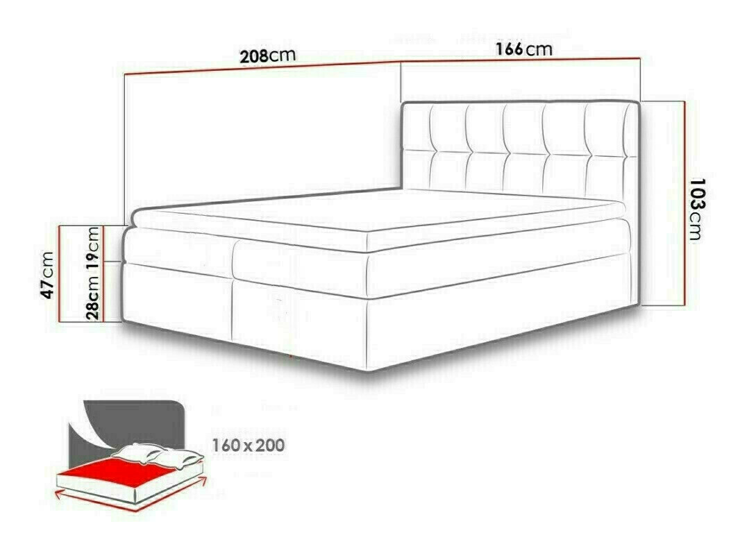 Boxspring Aedes (Rico 23)
