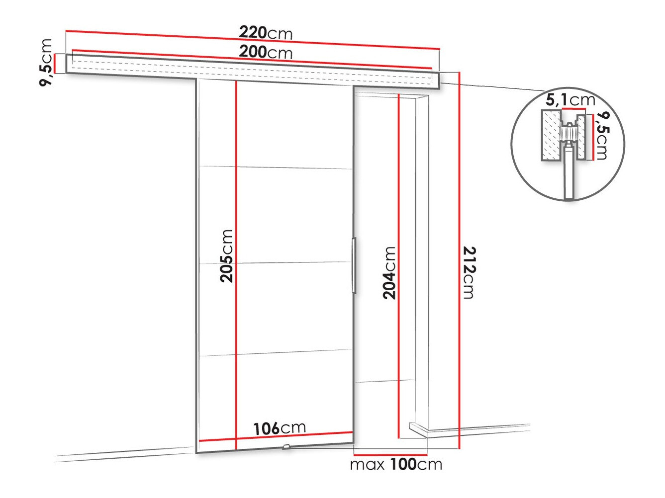 Schuifdeuren Dover 146 (Wit)
