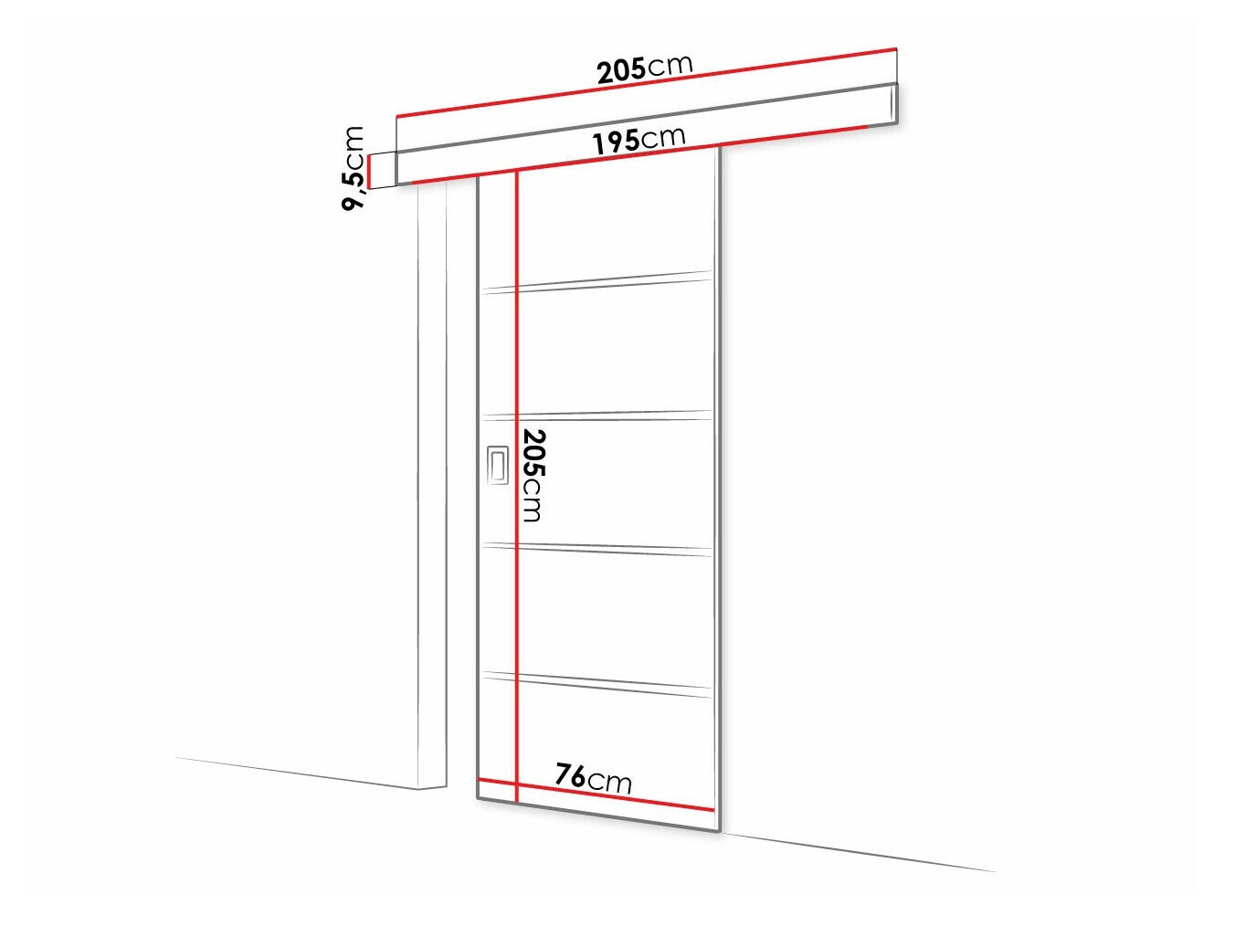 Schuifdeuren Dover 214 (Donker essen)