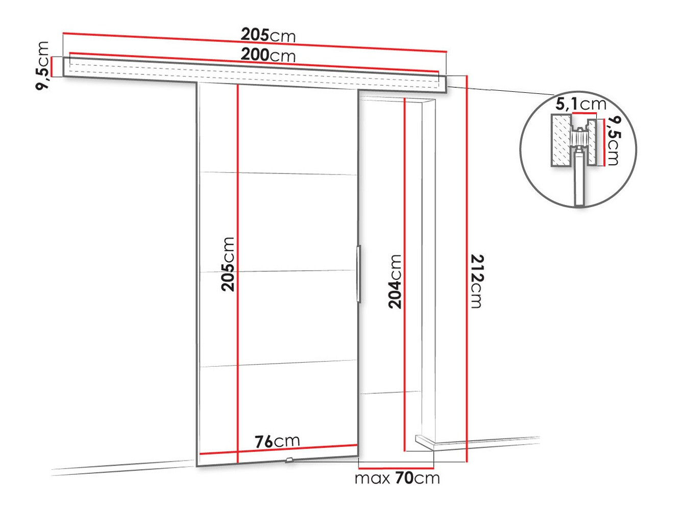 Schuifdeuren Dover 216 (Wit)