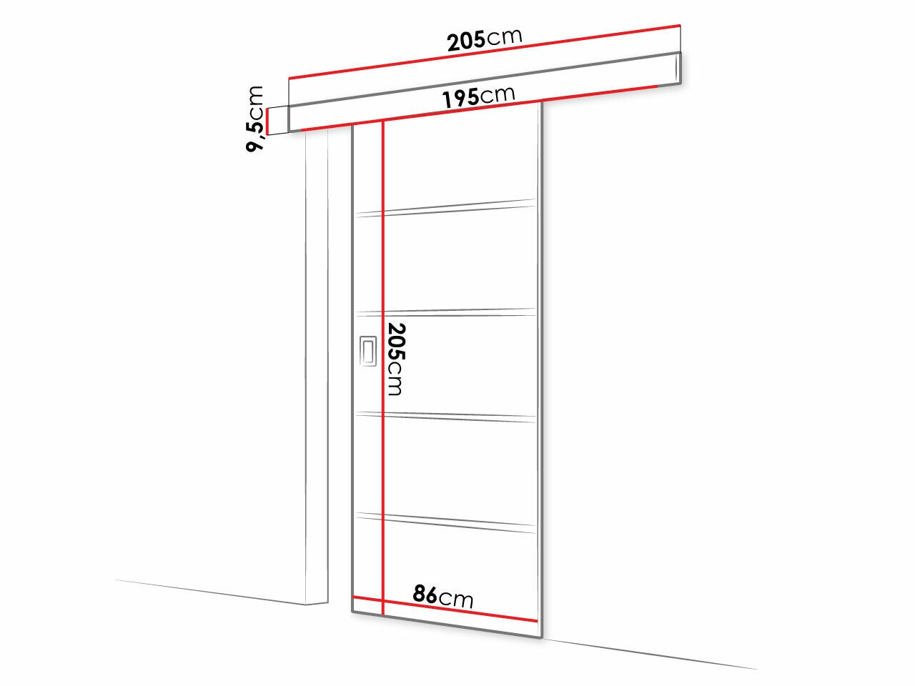 Schuifdeur Dover 171 (Wit)