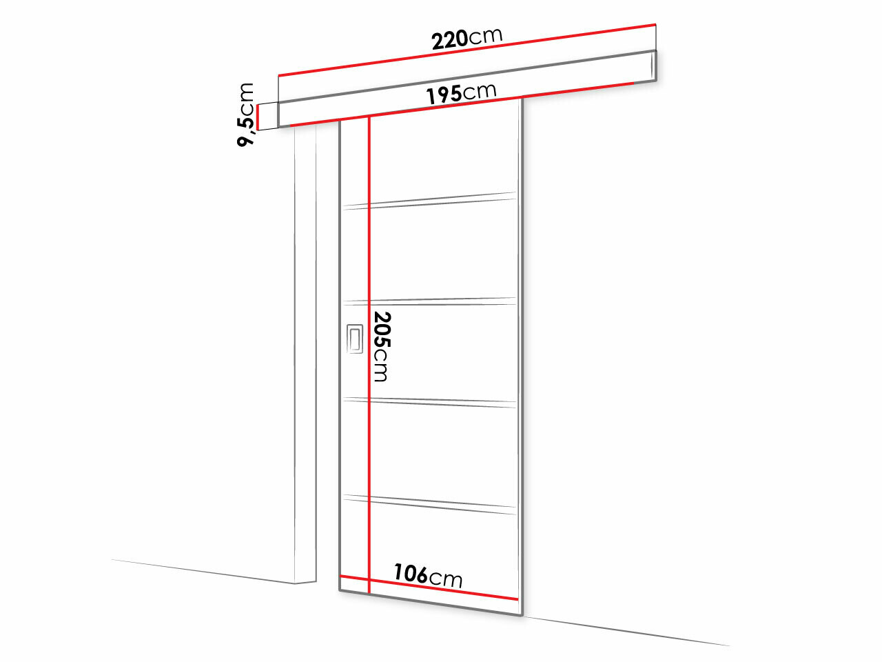 Schuifdeur Dover 173 (Wit)