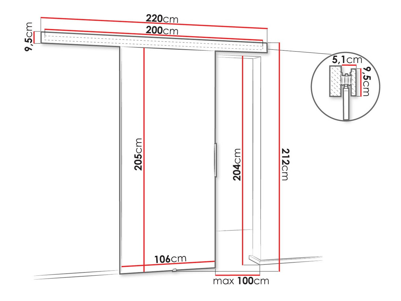 Schuifdeuren Dover 143 (Sonoma eik)