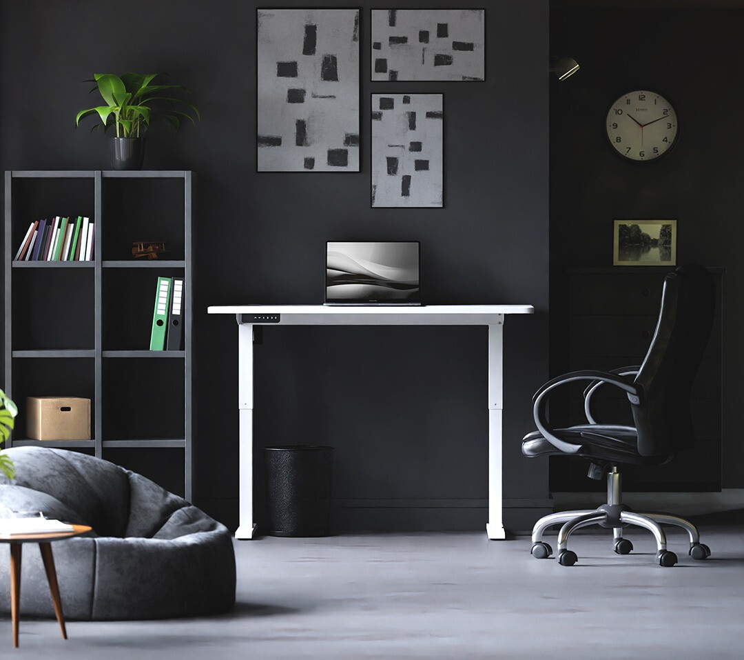 In hoogte verstelbaar bureau Lodi 100 (Wit)