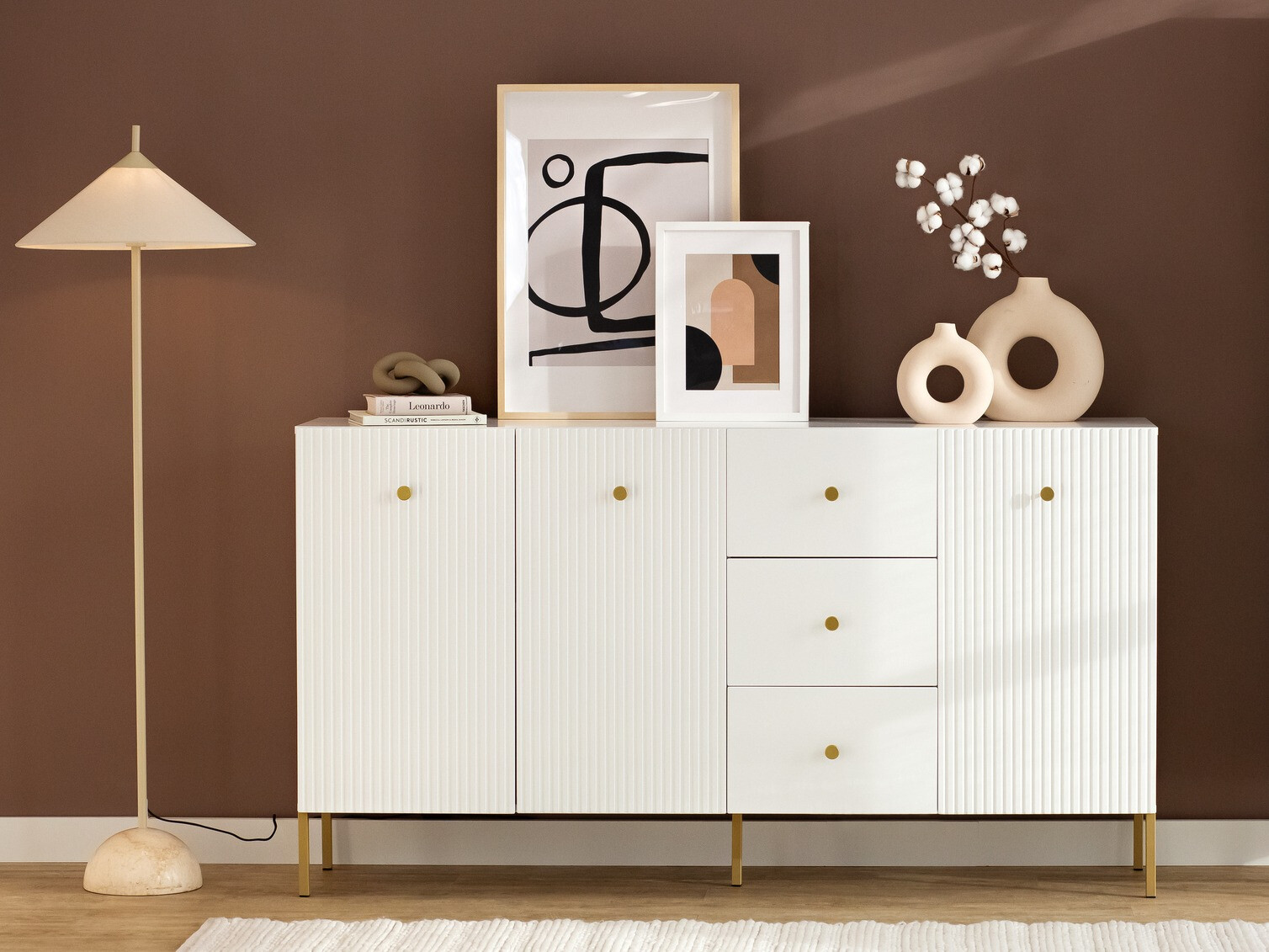 Ladekast Etliva 102 (Wit + Gouden)