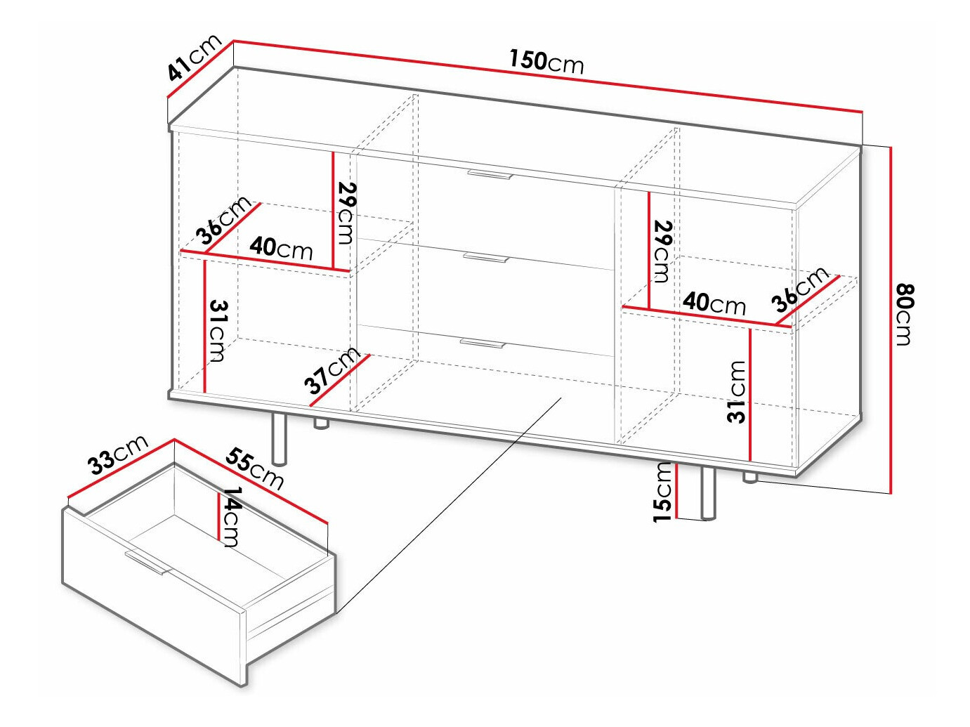 Ladekast Virdomi 101 (Kasjmier)