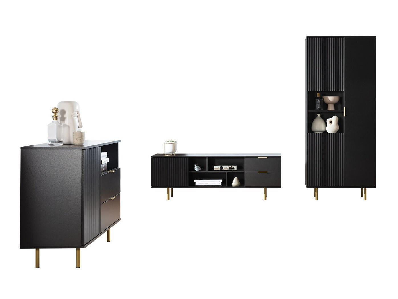 Woonkamerset Decus II (Zwart)