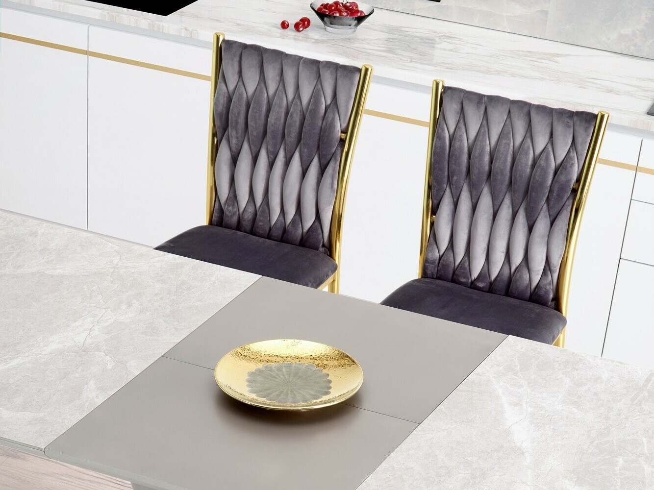 Stoel Houston 1139 (Grijs + Gouden)