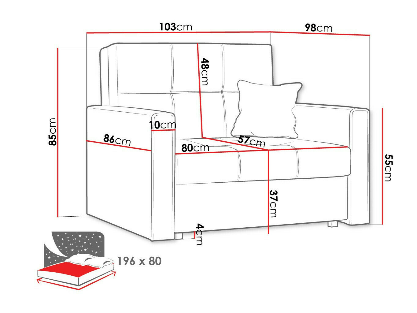 Fauteuil Columbus 104 (Manila 38)