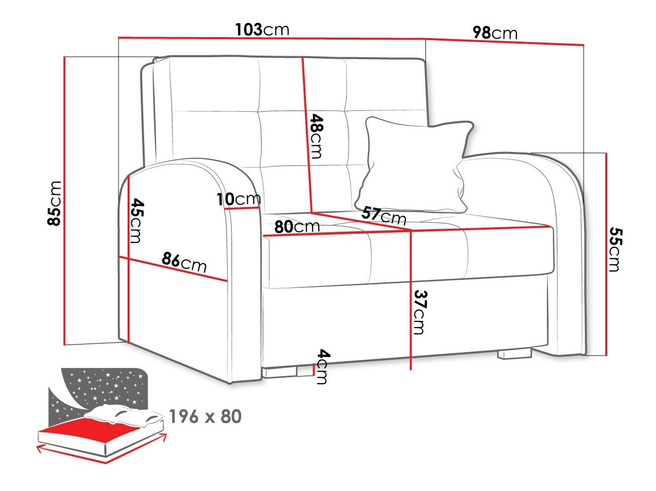 Fauteuil Columbus 114 (Paros 3)