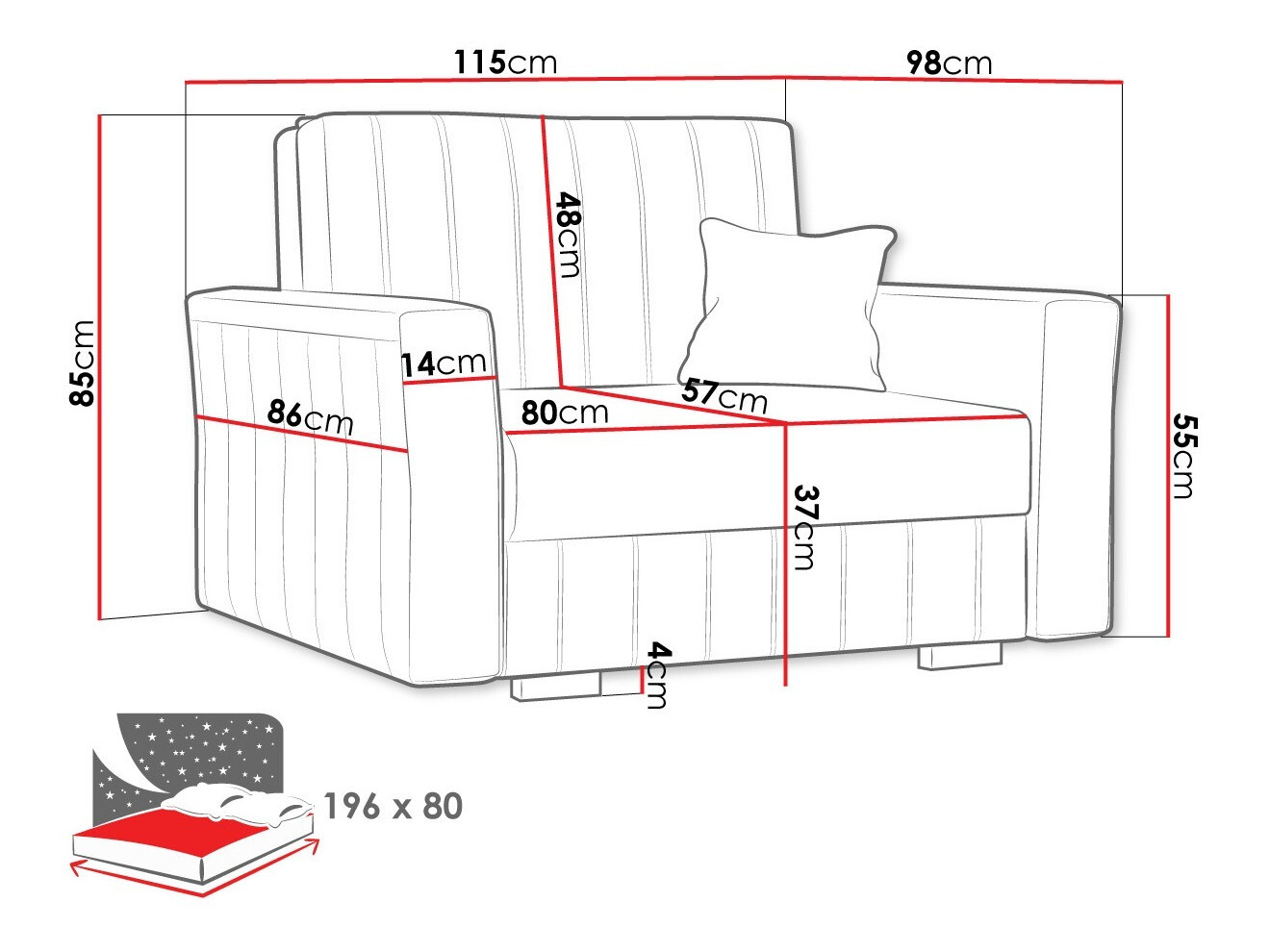 Fauteuil Columbus 135 (Paros 2)