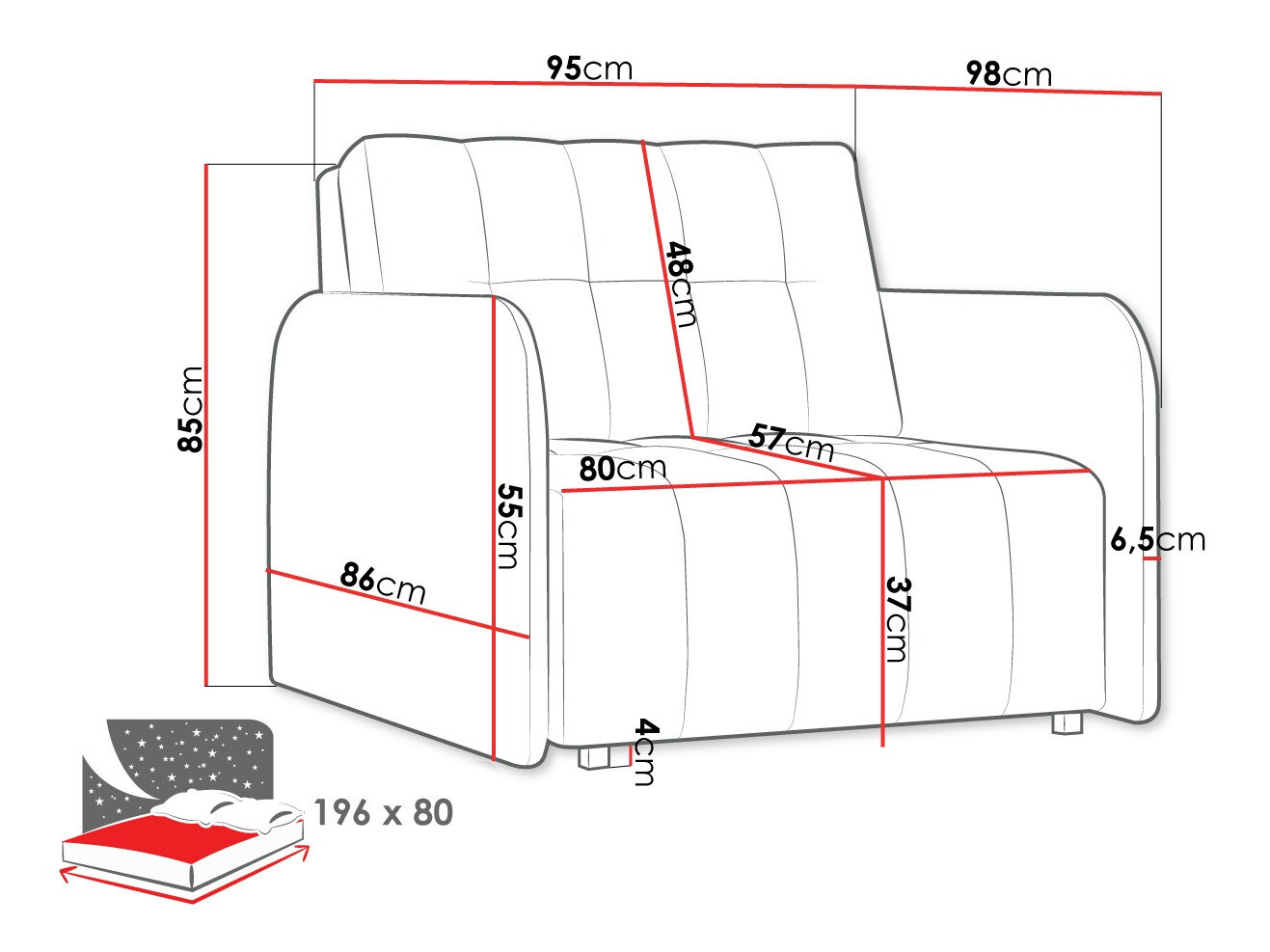 Fauteuil Columbus 176 (Country 3)