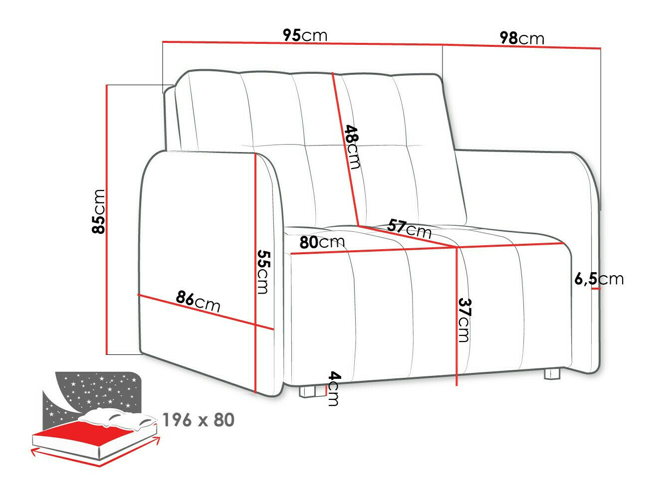 Fauteuil Columbus 176 (Paros 6)