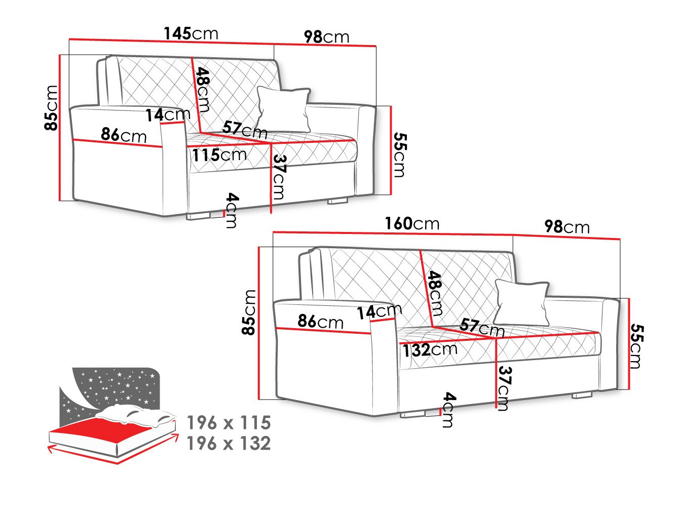Gestoffeerde meubelset Clarona IV (Zanzibar 190)