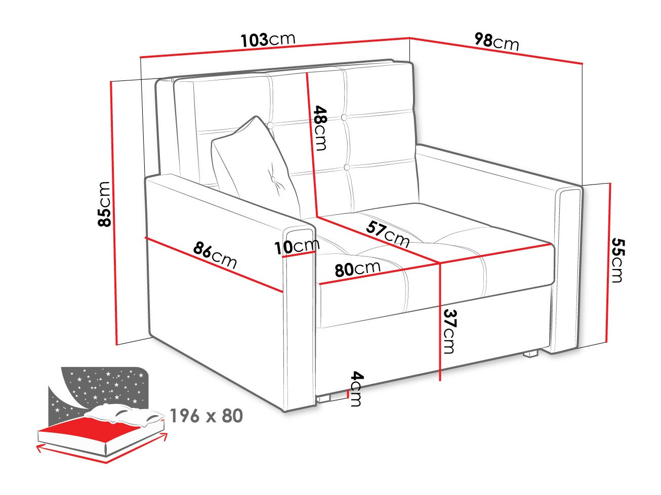 Fauteuil Columbus 101 (Tatum 275)