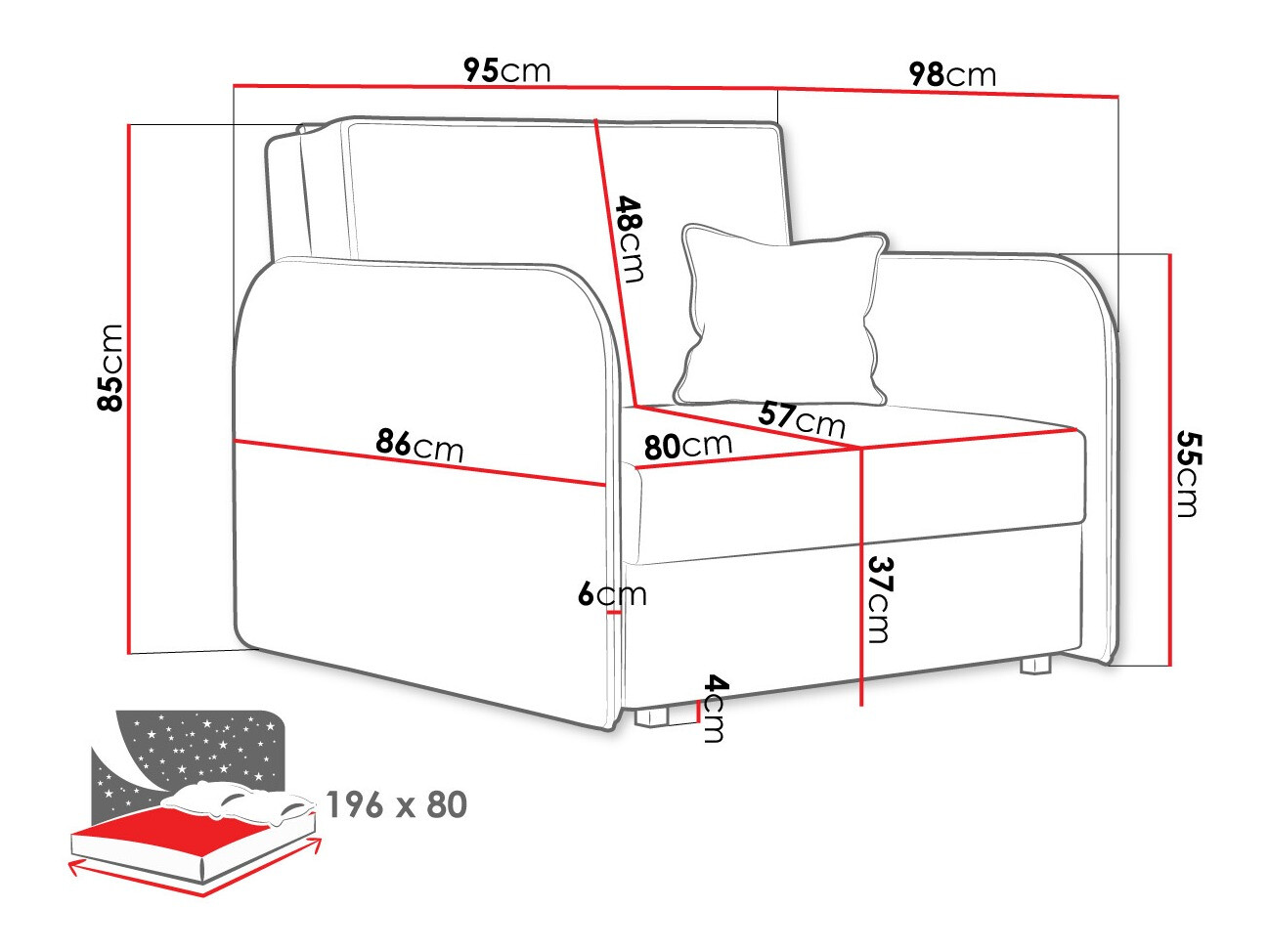Fauteuil Columbus 125 (Mono 241)