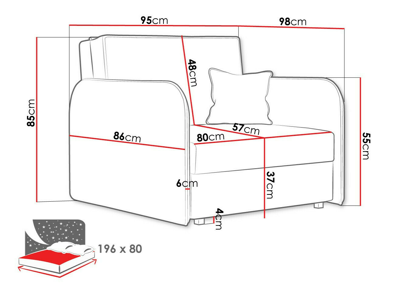 Fauteuil Columbus 125 (Mono 244)