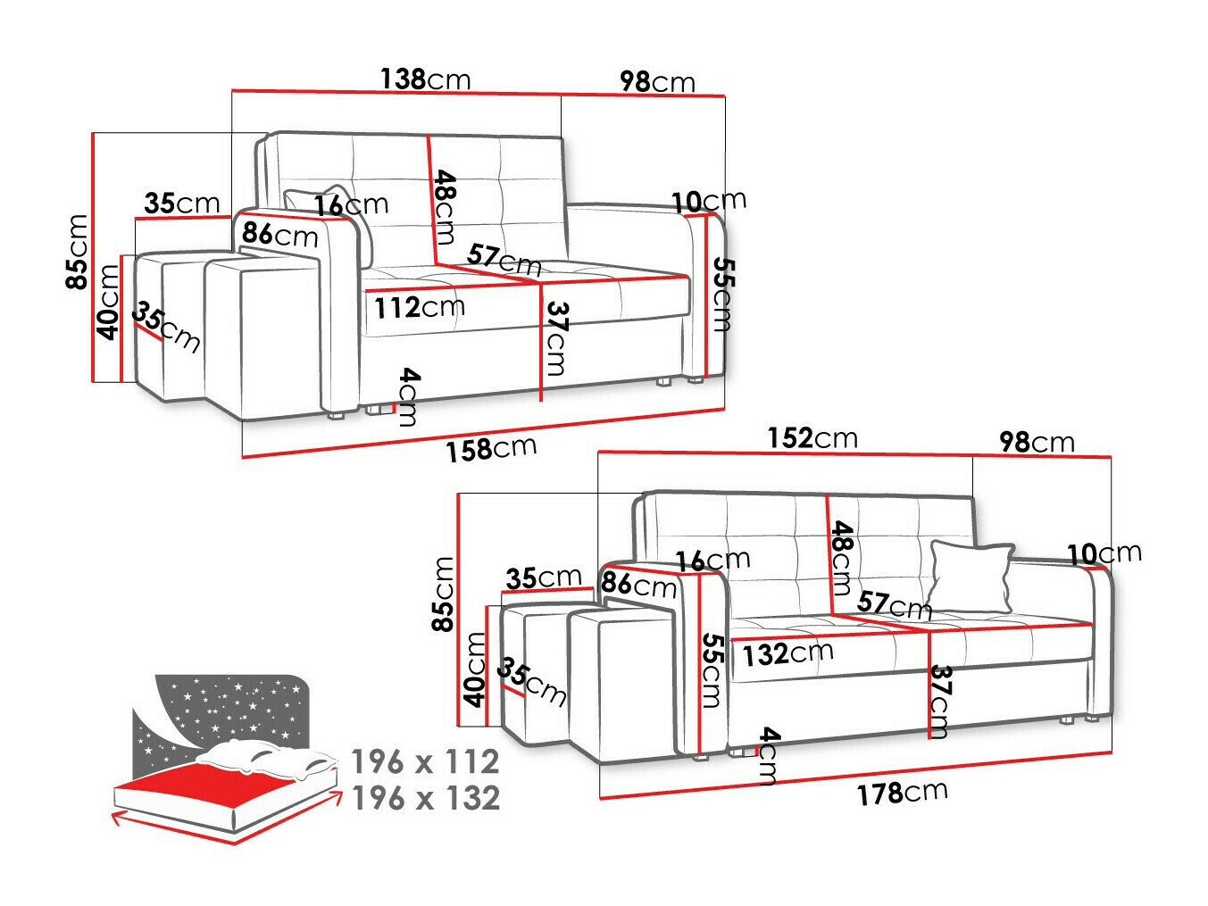Gestoffeerde meubelset Columbus 159 (Manila 18)