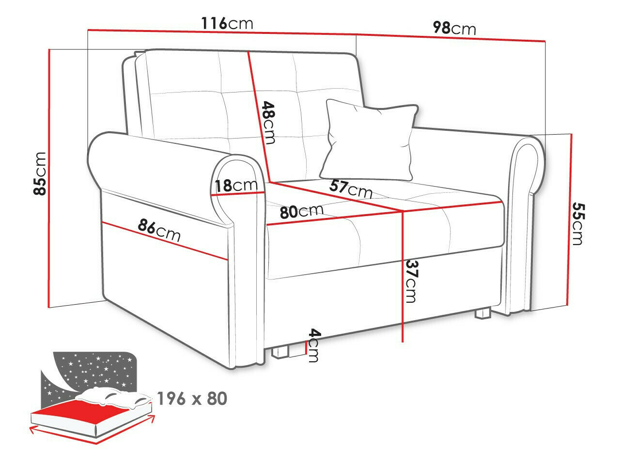 Fauteuil Aquala I (Mono 232)