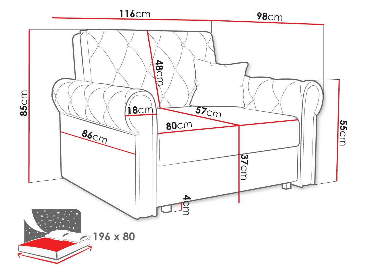 Fauteuil Columbus 200 (Kronos 46)