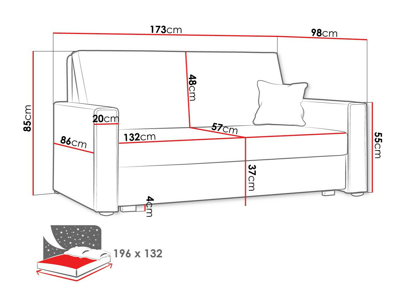 Slaapbank Clarlen III (Poso 22)