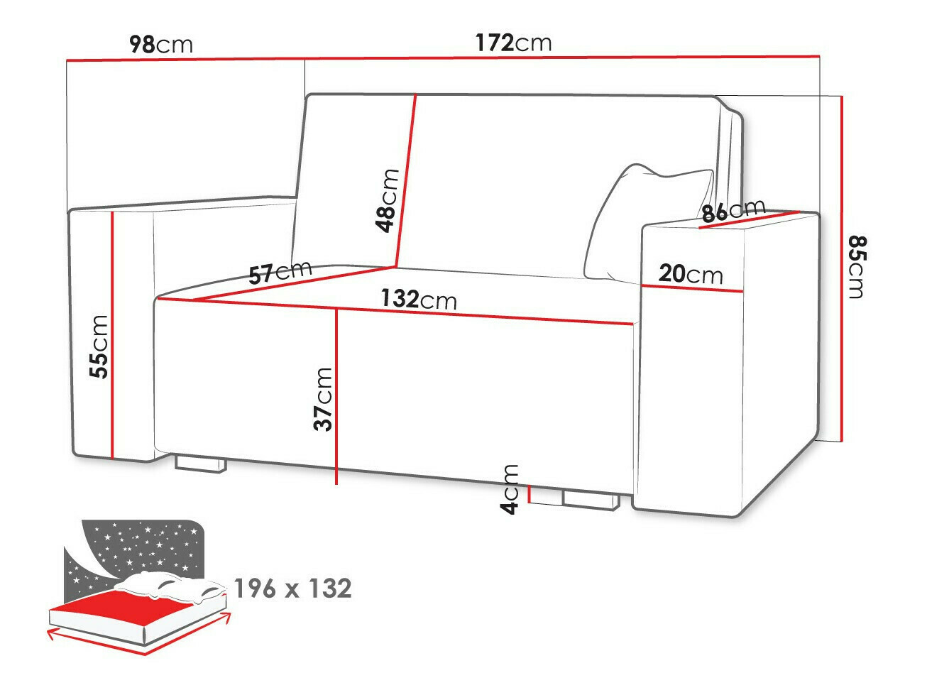 Slaapbank Columbus 193 (Neve 16)