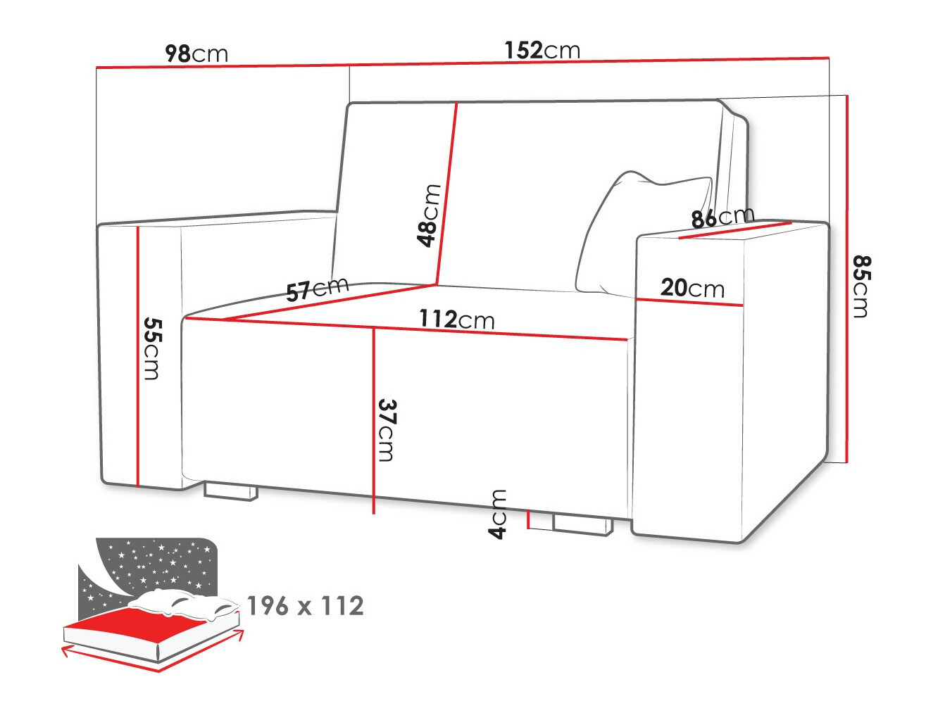 Slaapbank Serora II (Neve 3)