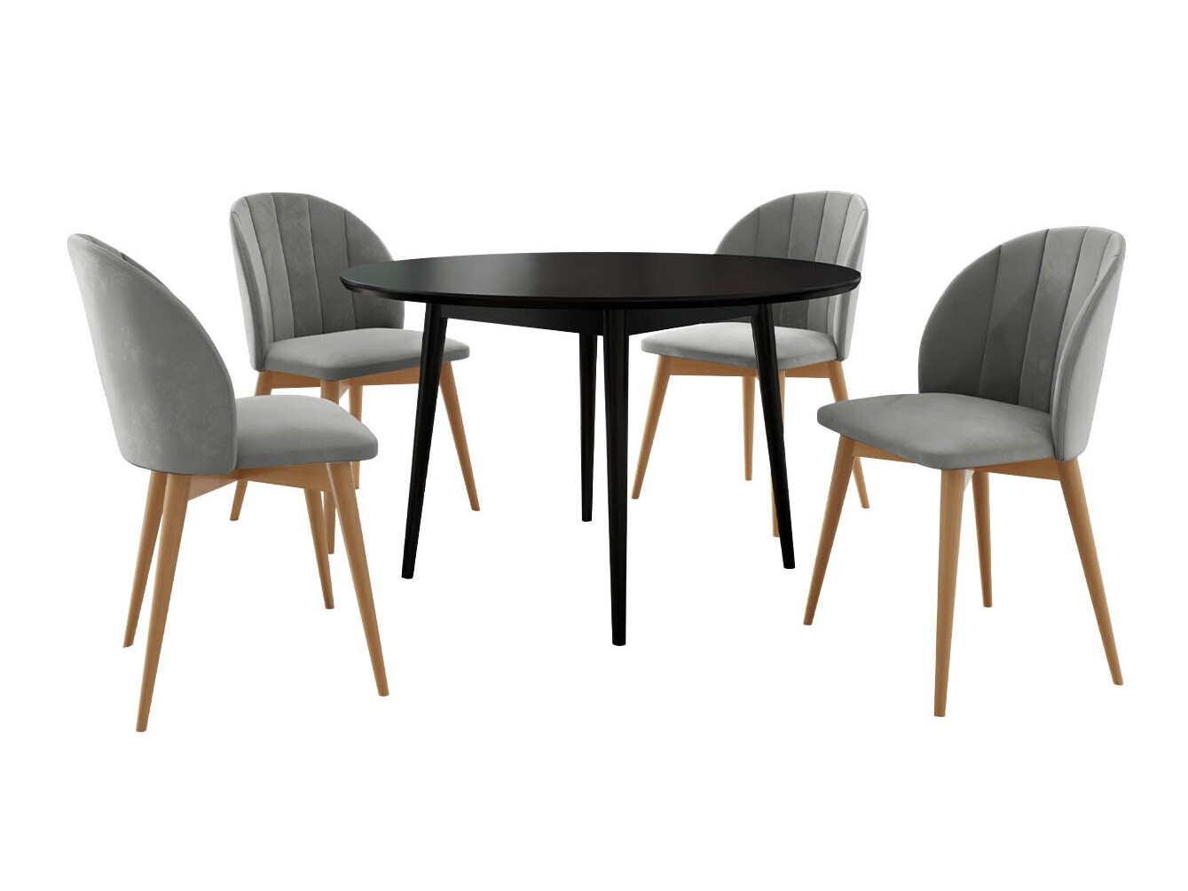 Eetkamerset Racine 127 (Bruin + Magic Velvet 2217)