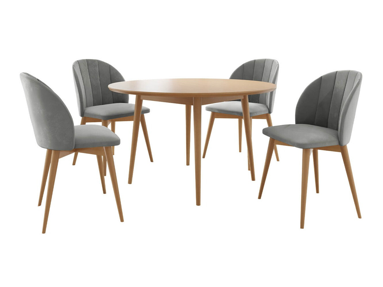 Eetkamerset Racine 127 (Bruin + Magic Velvet 2217)