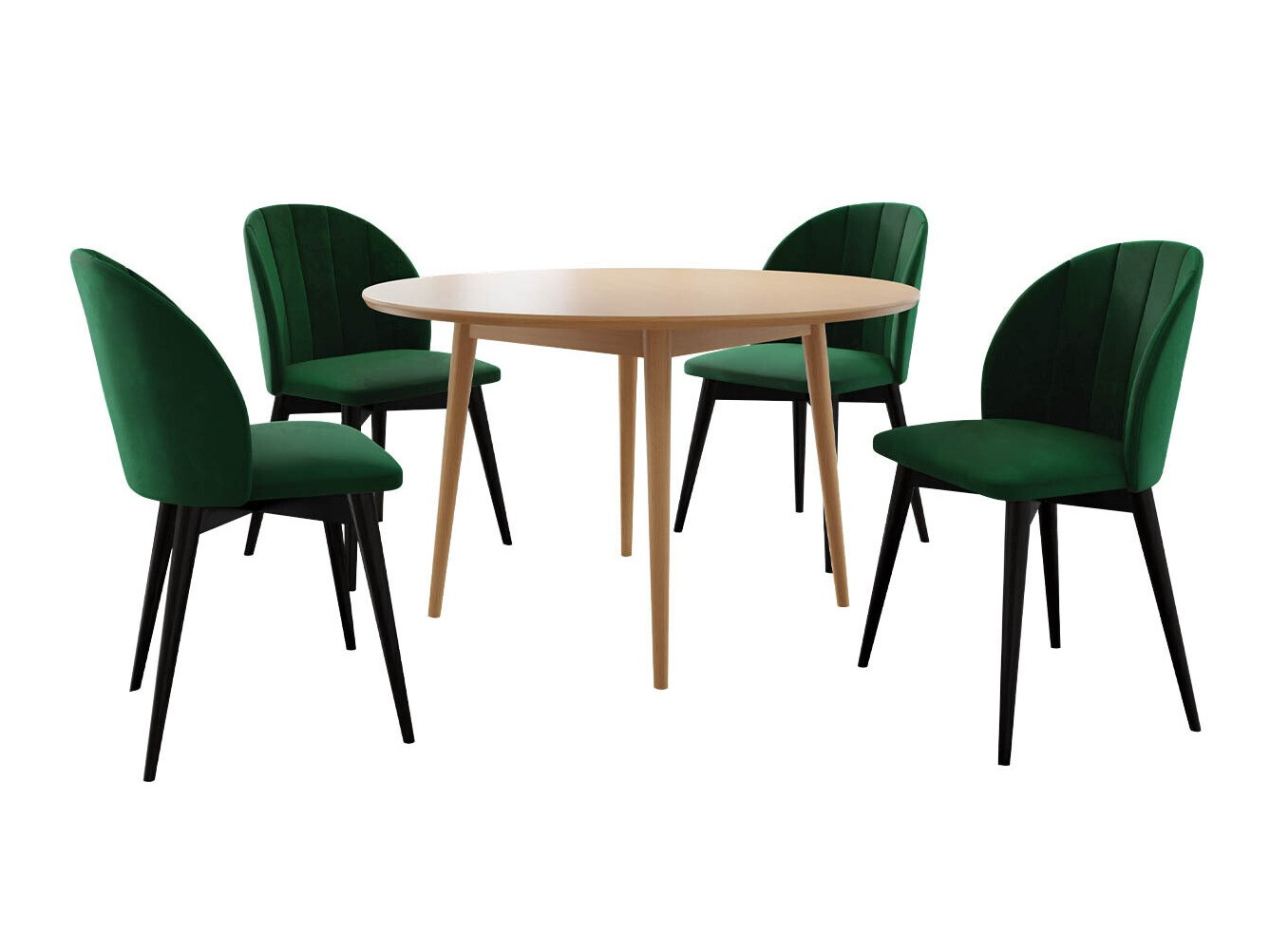 Eetkamerset Racine 127 (Bruin + Magic Velvet 2225)