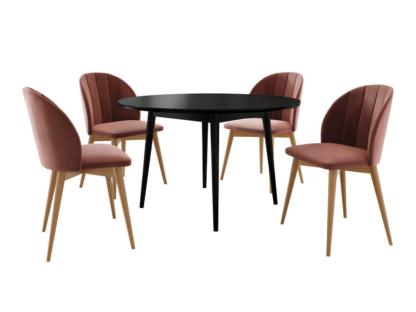 Eetkamerset Racine 127 (Bruin + Magic Velvet 2258)