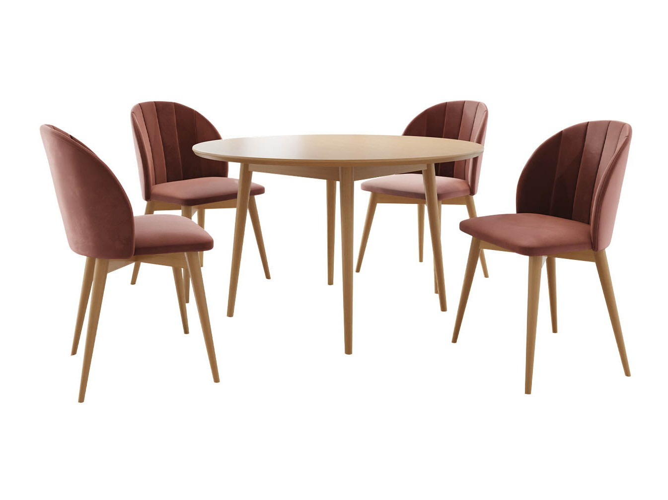 Eetkamerset Racine 127 (Bruin + Magic Velvet 2258)