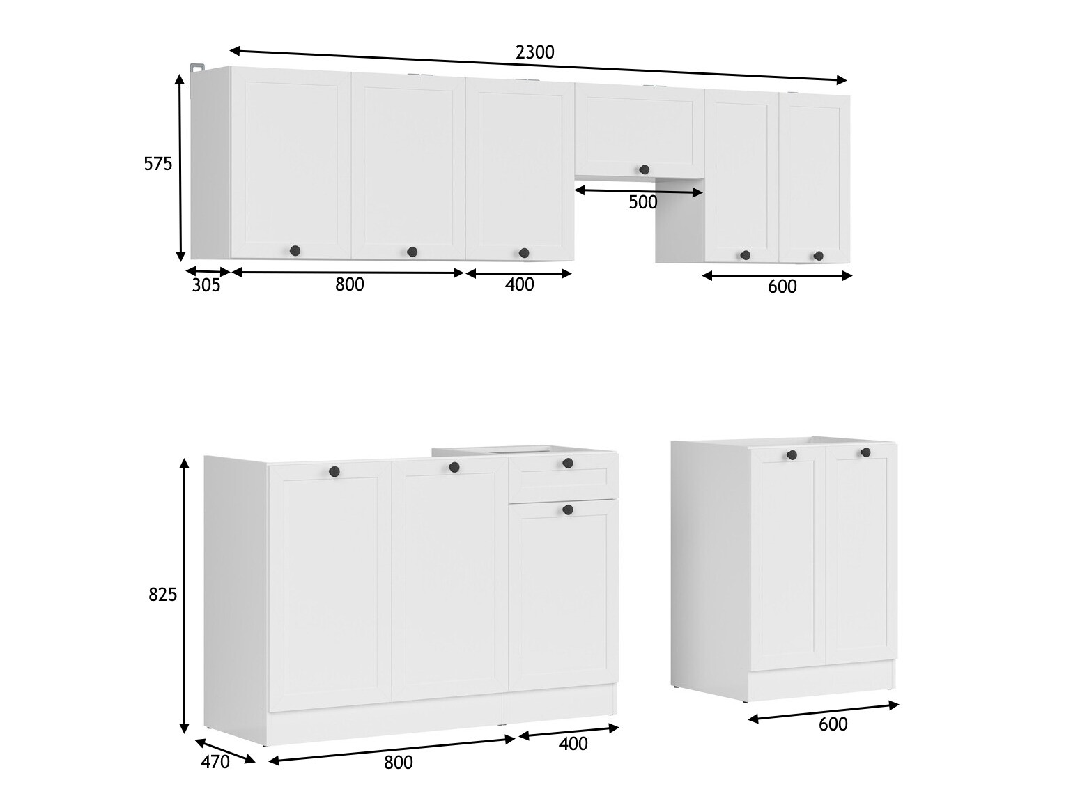 Modulaire keukenset Classic White 120