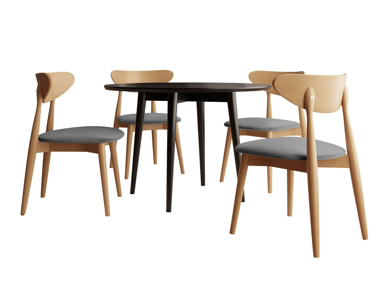 Eetkamerset Racine 124 (Bruin)