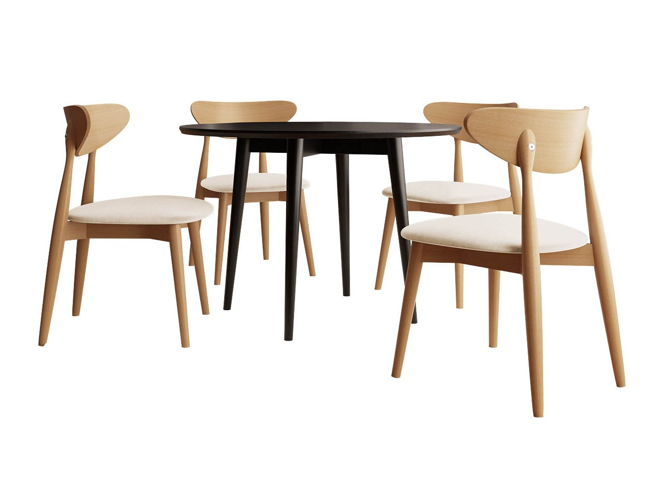 Eetkamerset Racine 124 (Bruin)