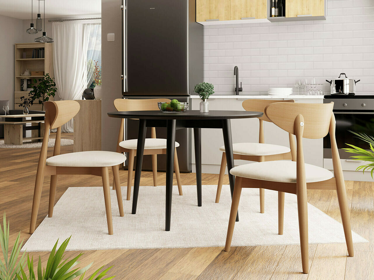 Eetkamerset Racine 124 (Bruin)